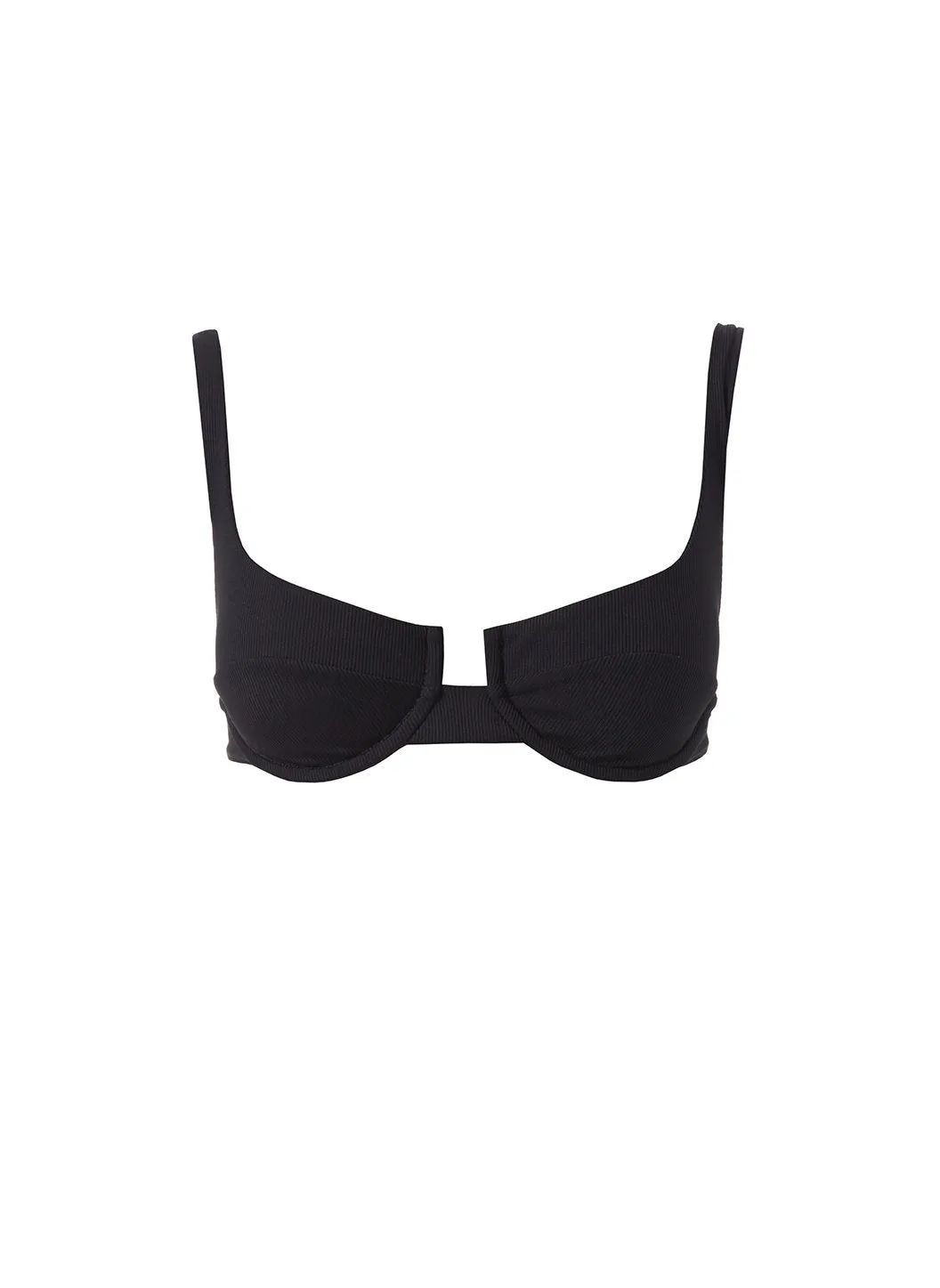 Montreal Black Rib Bikini Top sold by Melissa Odabash
