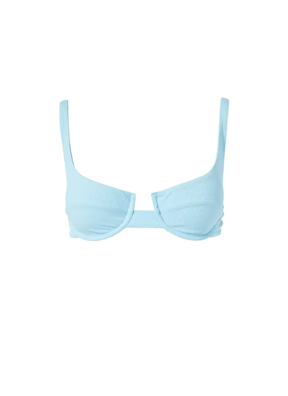 Montreal Sky Rib Bikini Top made by Melissa Odabash