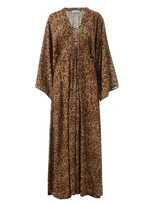 Natalie Cheetah Kaftan made by Melissa Odabash