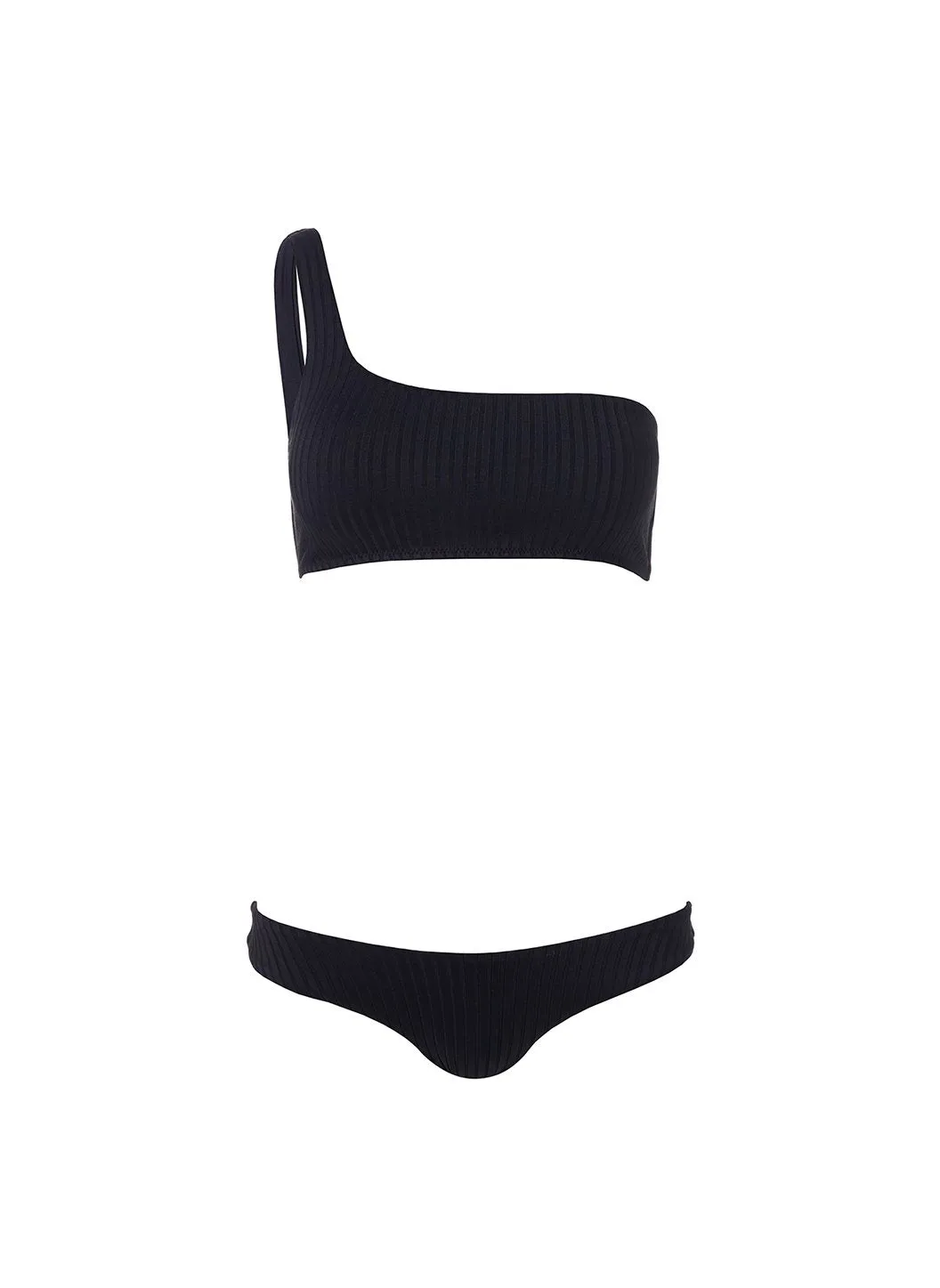 Toulouse Black Ribbed Bikini Bottom sold by Melissa Odabash product image thumbnail 2