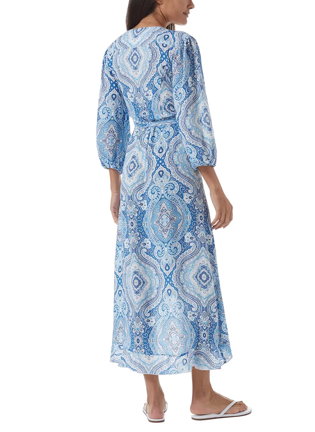 Taylor Blue Paisley Dress sold by Melissa Odabash product image thumbnail 4