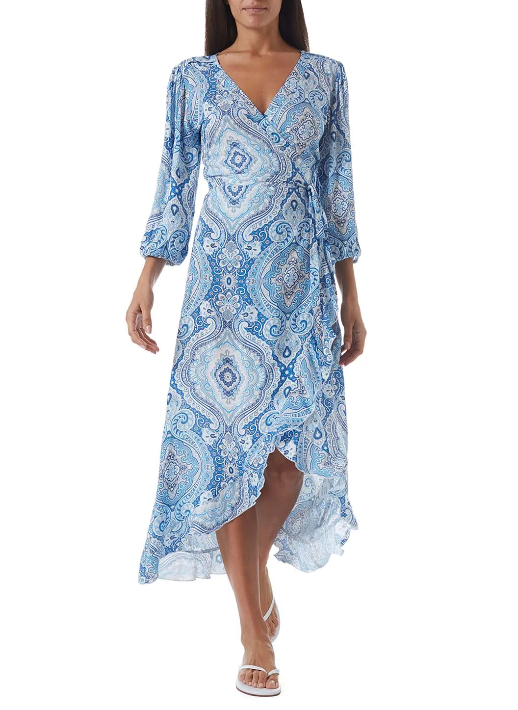 Taylor Blue Paisley Dress sold by Melissa Odabash product image thumbnail 3