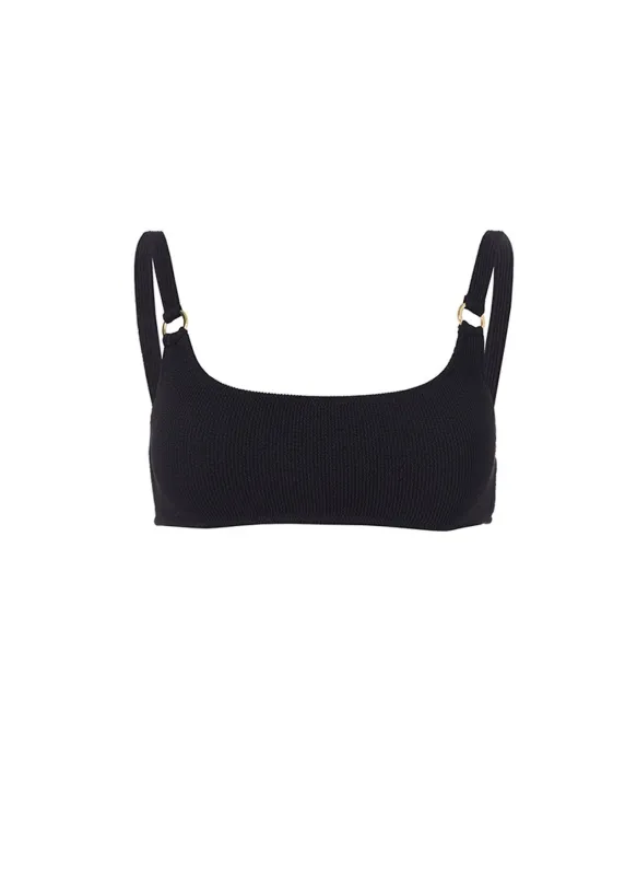 Bari Black Ridges Bikini Top sold by Melissa Odabash
