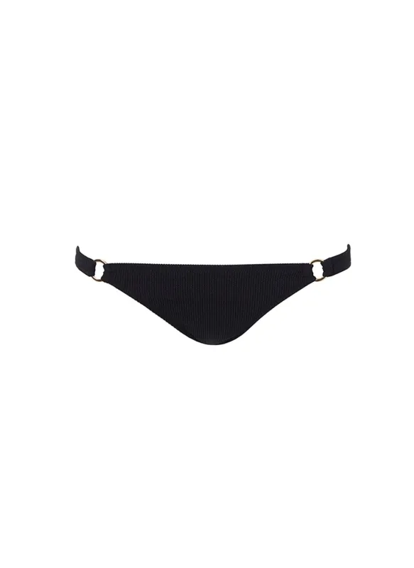 Bari Black Ridges Bikini Bottom sold by Melissa Odabash