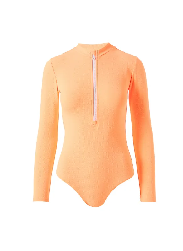 Exclusive Aruba Mango Pique Swimsuit made by Melissa Odabash