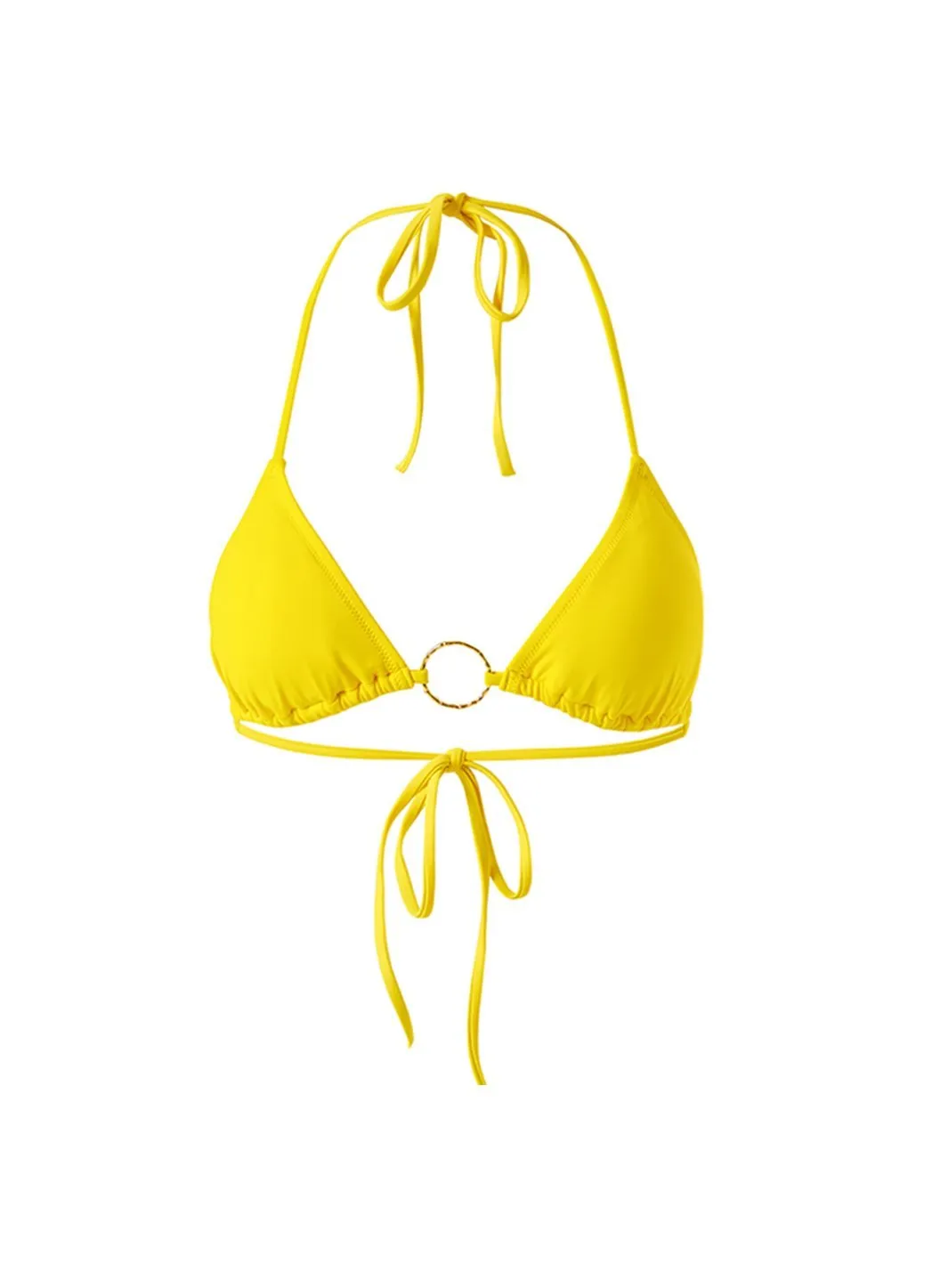 Exclusive Miami Yellow Eco Bikini Top sold by Melissa Odabash