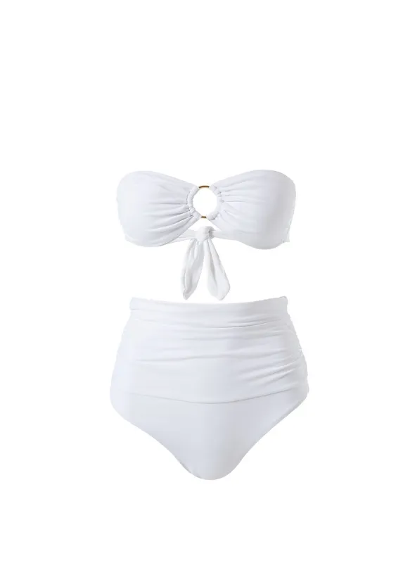 Exclusive Ancona White Bikini made by Melissa Odabash