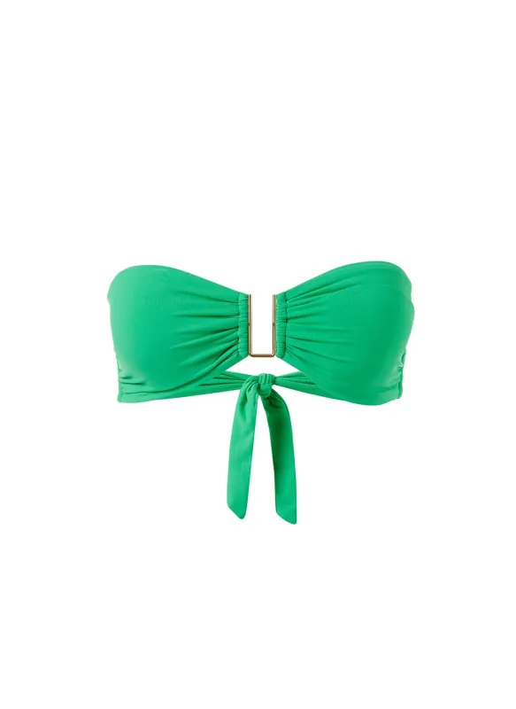 Barcelona Green Bikini Top made by Melissa Odabash