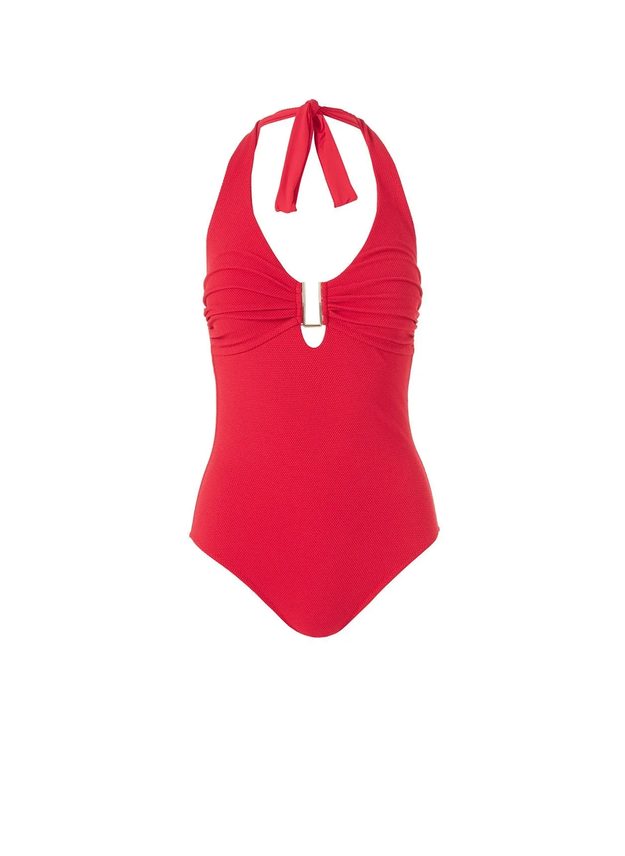Tampa Red Pique Swimsuit sold by Melissa Odabash