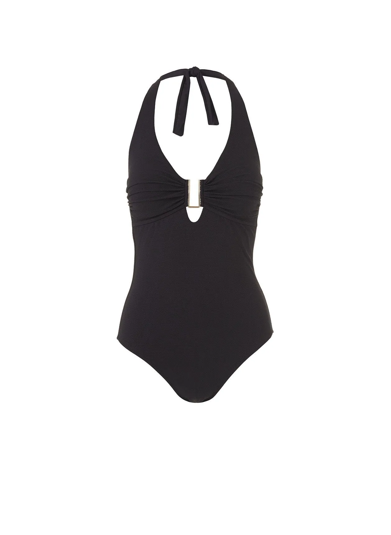 Tampa Black Pique Swimsuit sold by Melissa Odabash