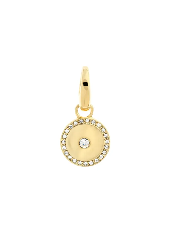 Gold Crystal Disc Charm sold by Melissa Odabash