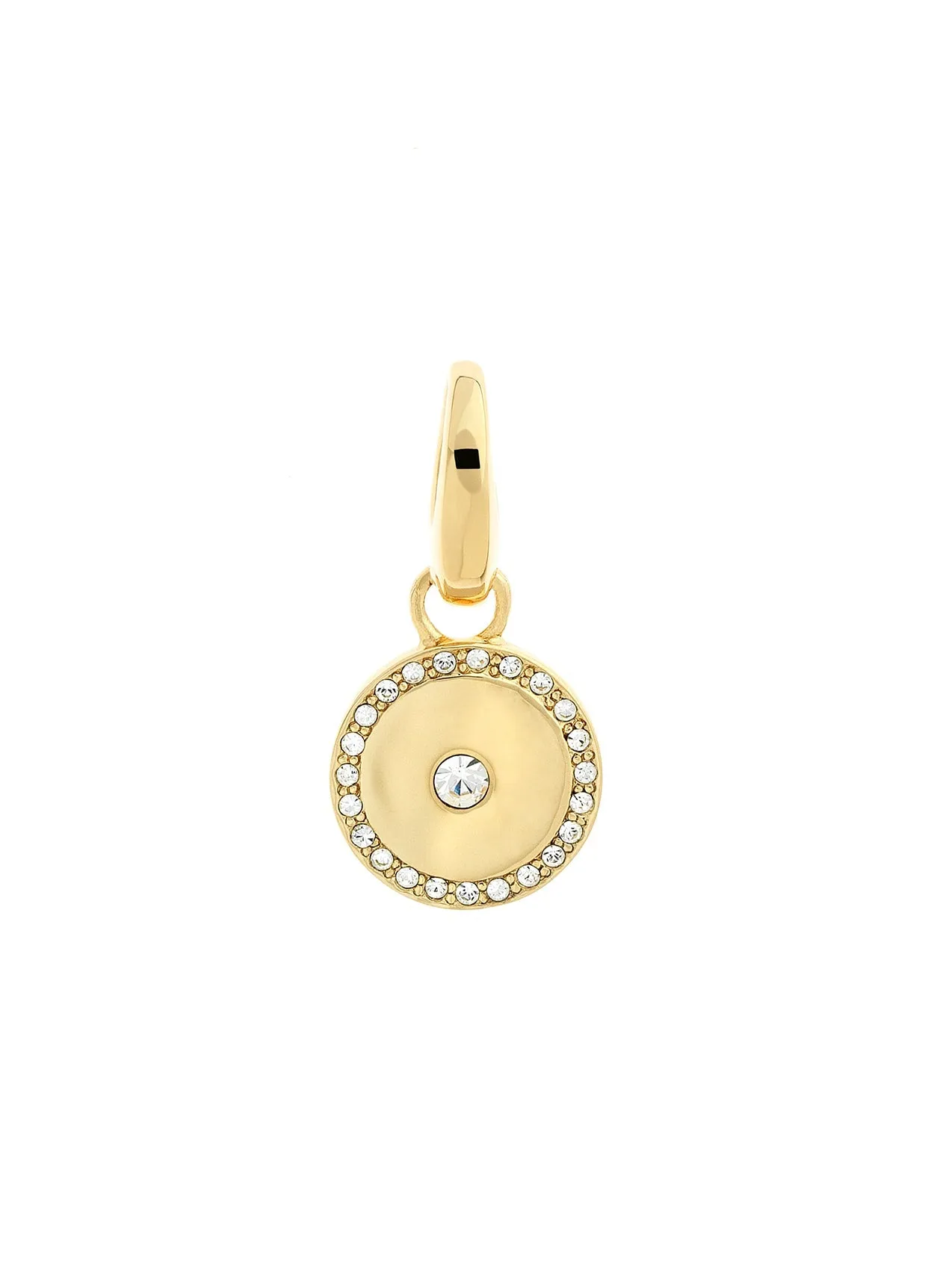Gold Crystal Disc Charm sold by Melissa Odabash