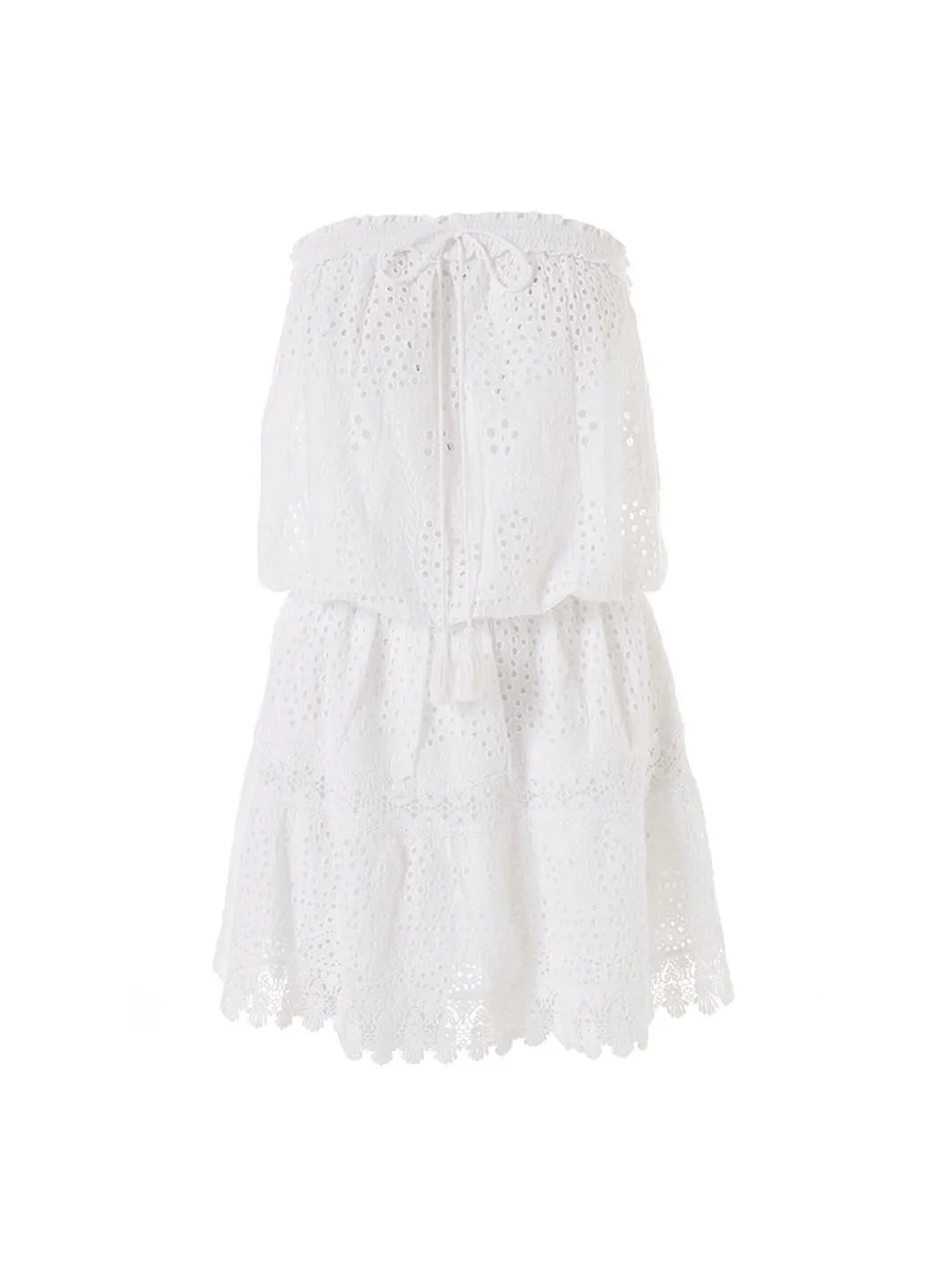 Iris White Short Dress sold by Melissa Odabash product image thumbnail 5