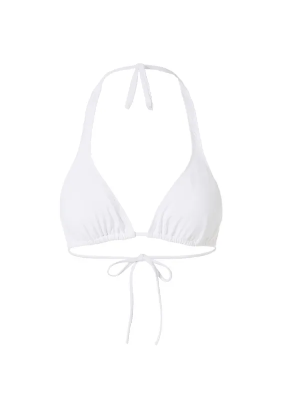 Athens White Bikini Top made by Melissa Odabash