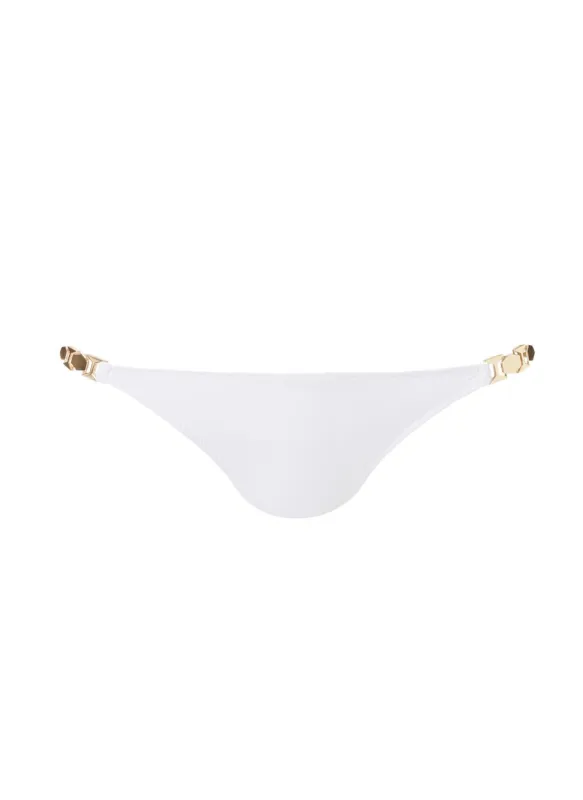 Athens White Bikini Bottom made by Melissa Odabash