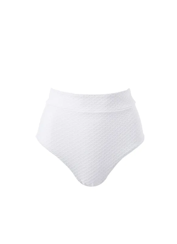 Asia White Waves Bikini Bottom made by Melissa Odabash