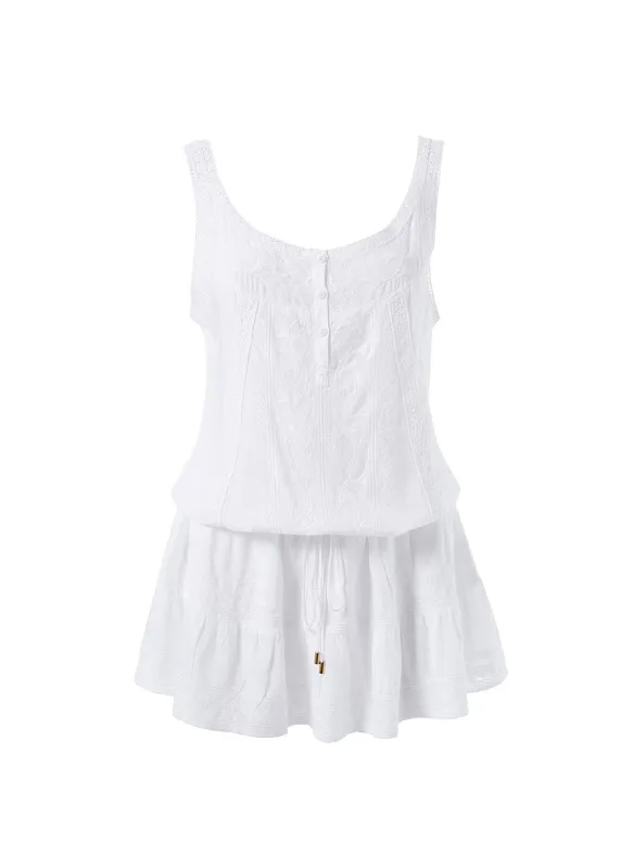 Jaz White Short Dress made by Melissa Odabash