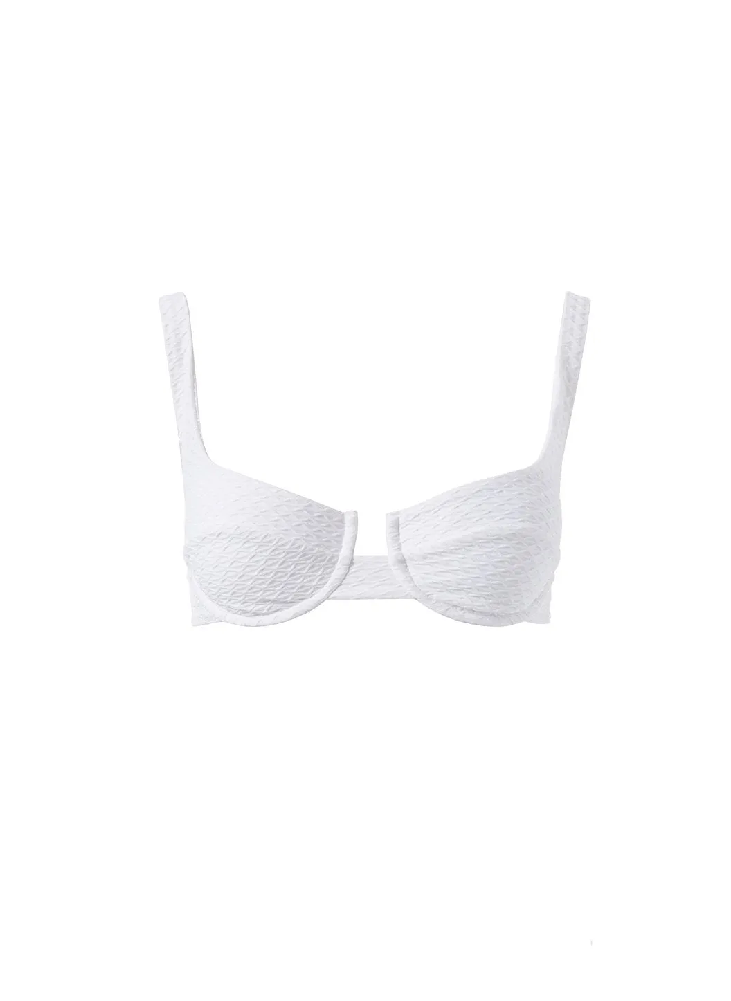 Montreal White Waves Bikini Top sold by Melissa Odabash