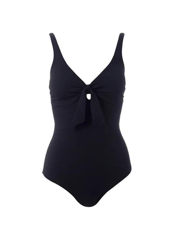 Lisbon Black Pique Swimsuit made by Melissa Odabash