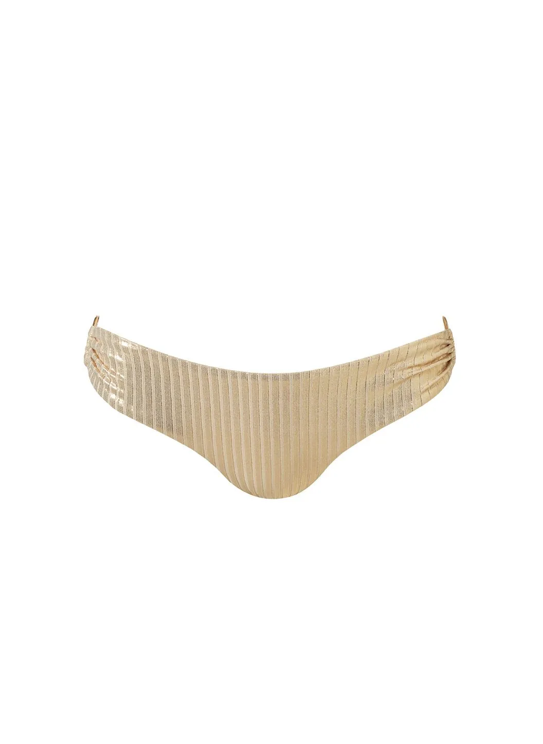 Evita Gold Ribbed Bikini Bottom sold by Melissa Odabash