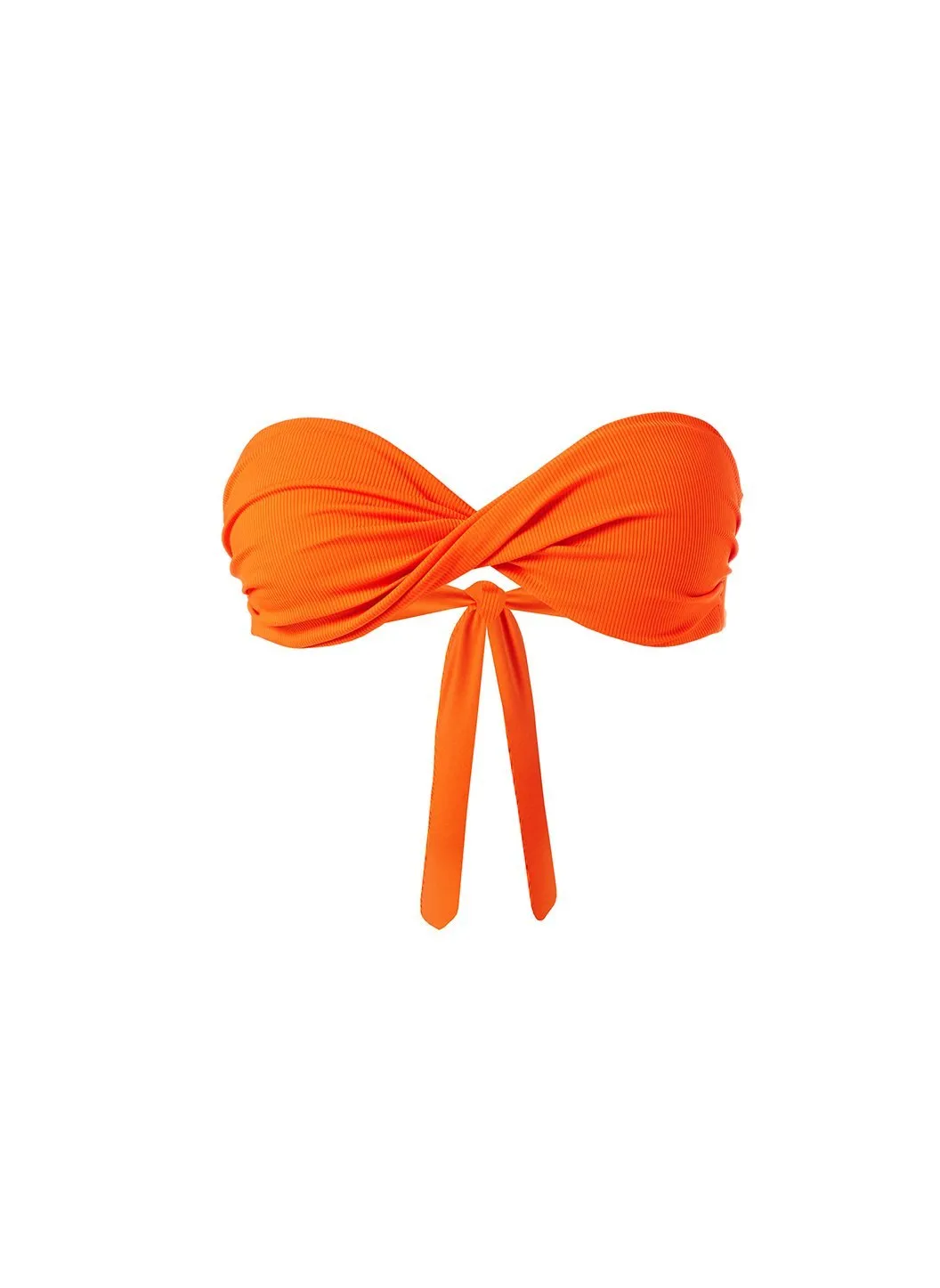 Martinique Ribbed Papaya Bikini Top sold by Melissa Odabash