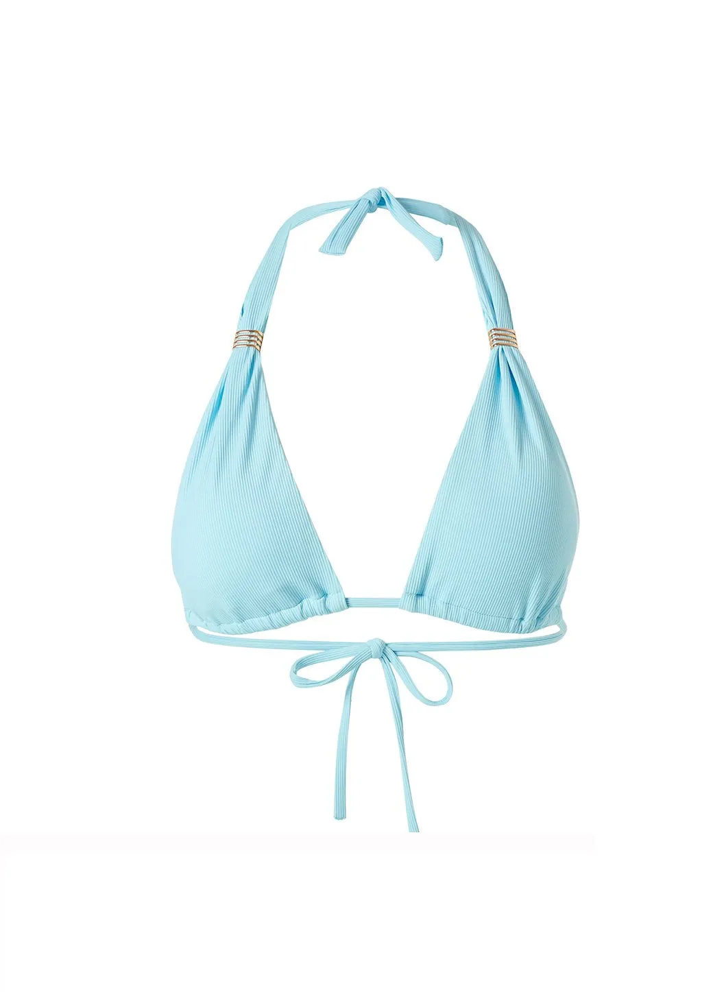 Grenada Ribbed Celeste Bikini Top sold by Melissa Odabash