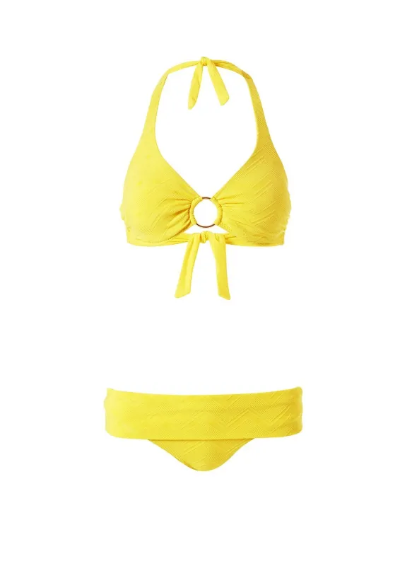Brussels Lemon Zigzag Bikini made by Melissa Odabash