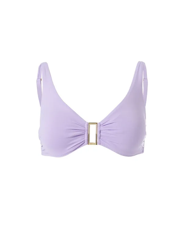 Bel Air Lilac Bikini Top sold by Melissa Odabash