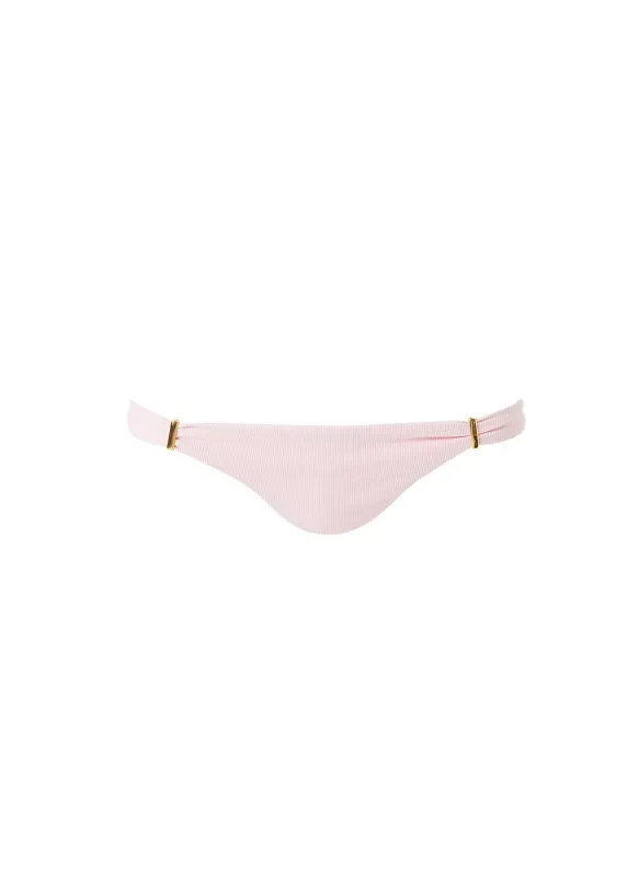 Martinique Ribbed Blush Bikini Bottom made by Melissa Odabash