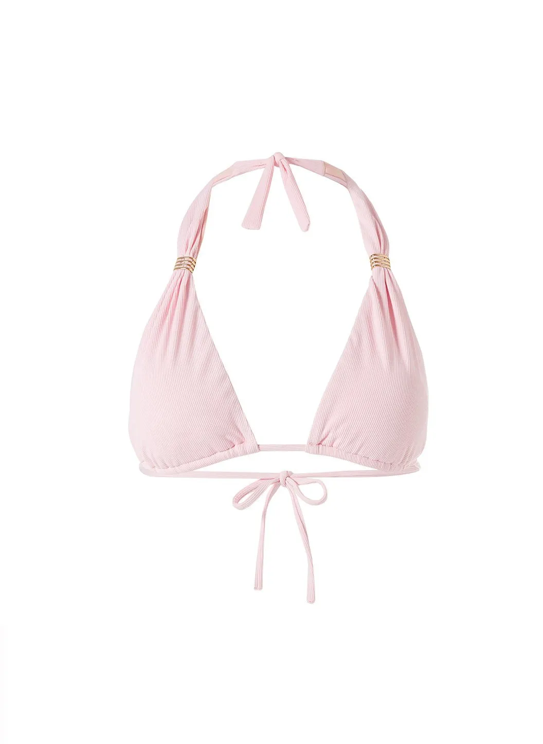 Grenada Ribbed Blush Bikini Top sold by Melissa Odabash