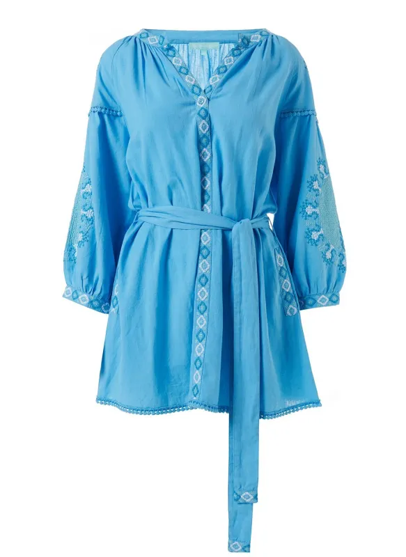 Cathy Azure Kaftan made by Melissa Odabash