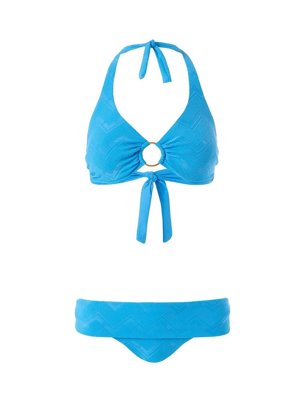 Brussels Azure Zigzag Bikini Top sold by Melissa Odabash product image thumbnail 2