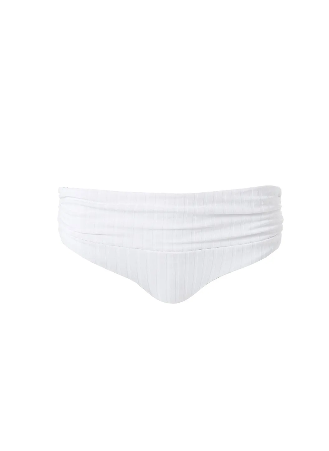 Bel Air Ribbed White Bikini Bottom sold by Melissa Odabash