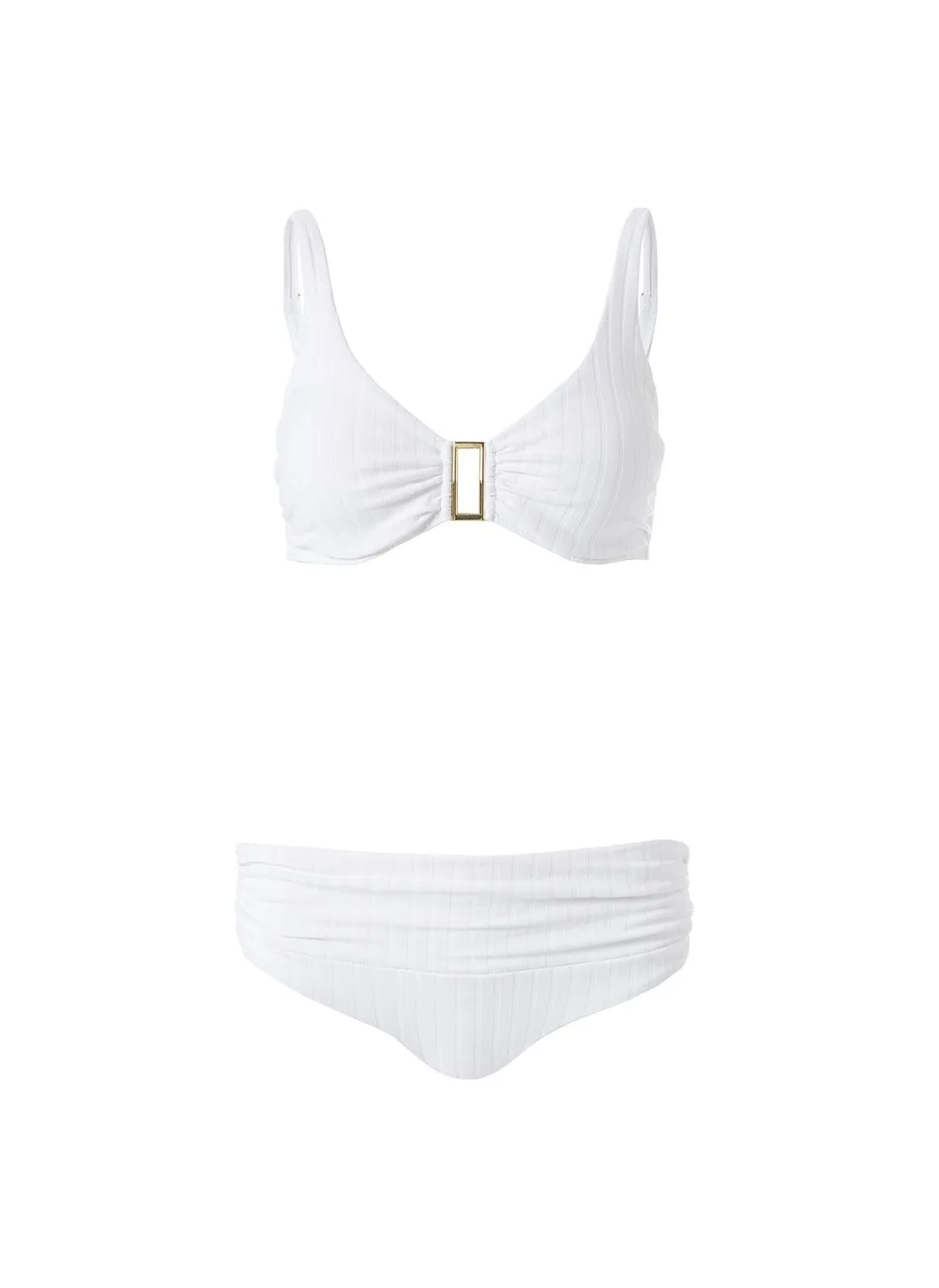 Bel Air Ribbed White Bikini Bottom sold by Melissa Odabash product image thumbnail 2
