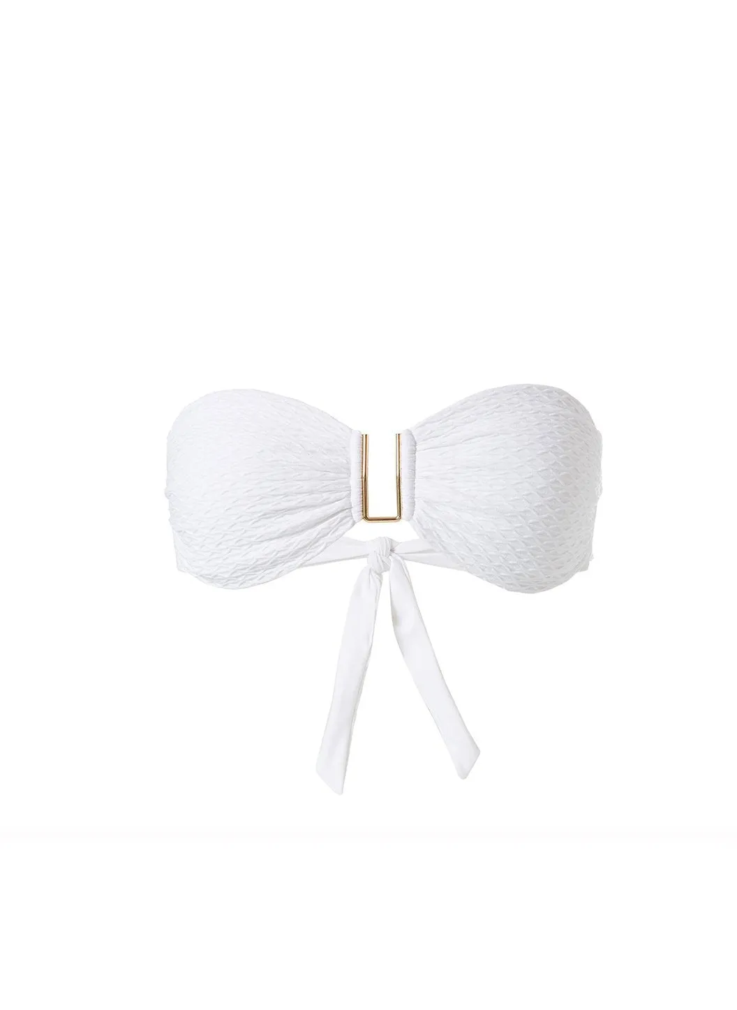Barcelona White Waves Bikini Top sold by Melissa Odabash