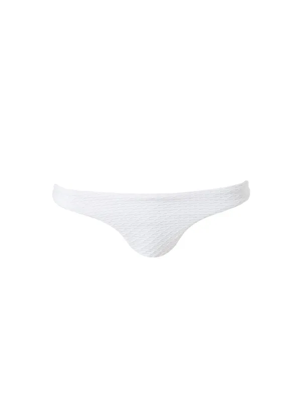 Barcelona White Waves Bikini Bottom sold by Melissa Odabash