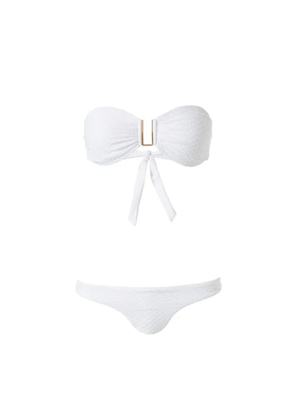 Barcelona White Waves Bikini sold by Melissa Odabash
