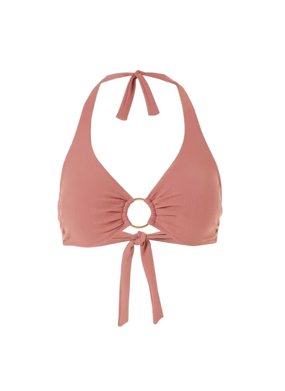 Brussels Dusty Ribbed Bikini Top sold by Melissa Odabash