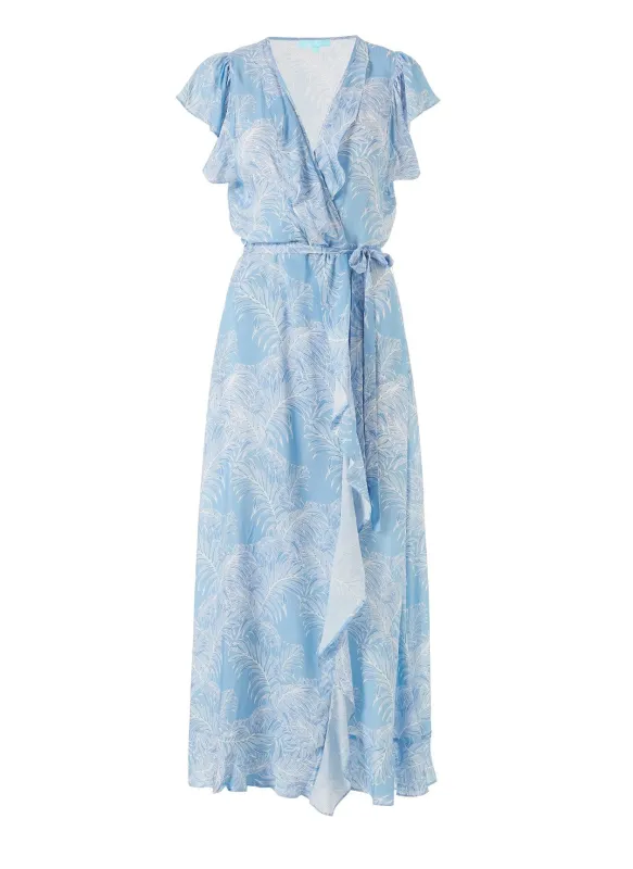 Brianna Tropical Blue Long Dress made by Melissa Odabash