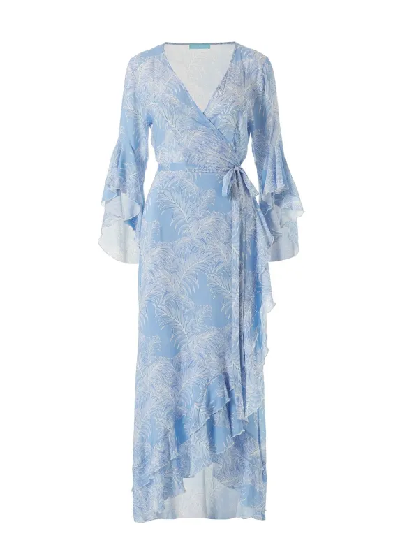 Cheryl Tropical Blue Long Dress made by Melissa Odabash