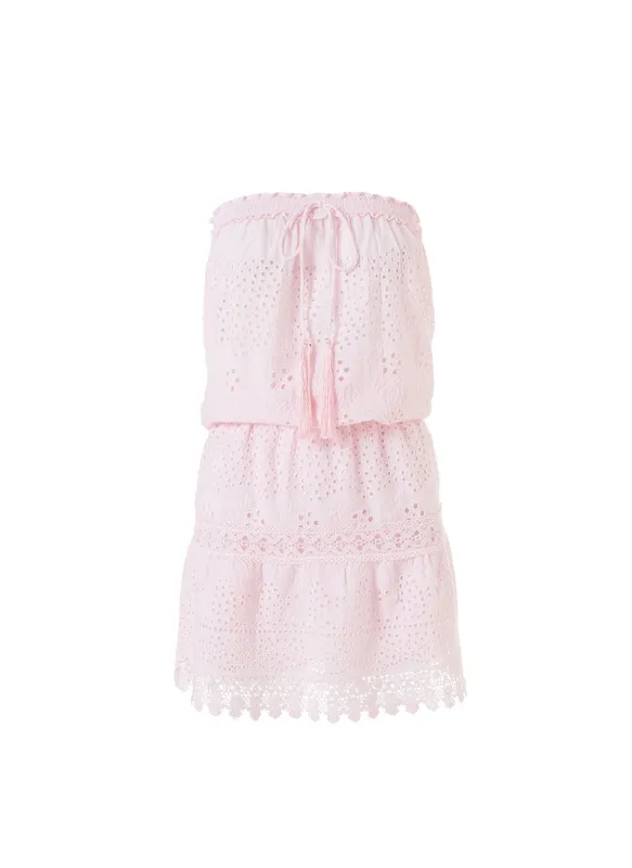 Iris Blush Short Dress made by Melissa Odabash