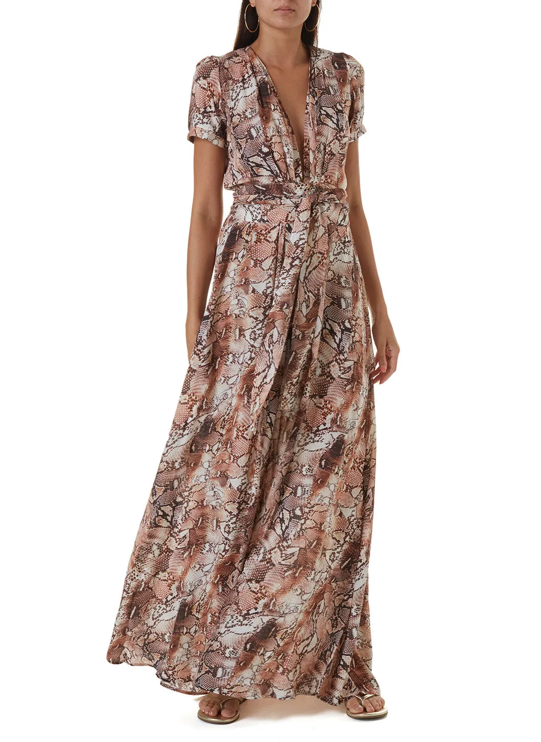 Lou Snake Long Dress sold by Melissa Odabash product image thumbnail 5