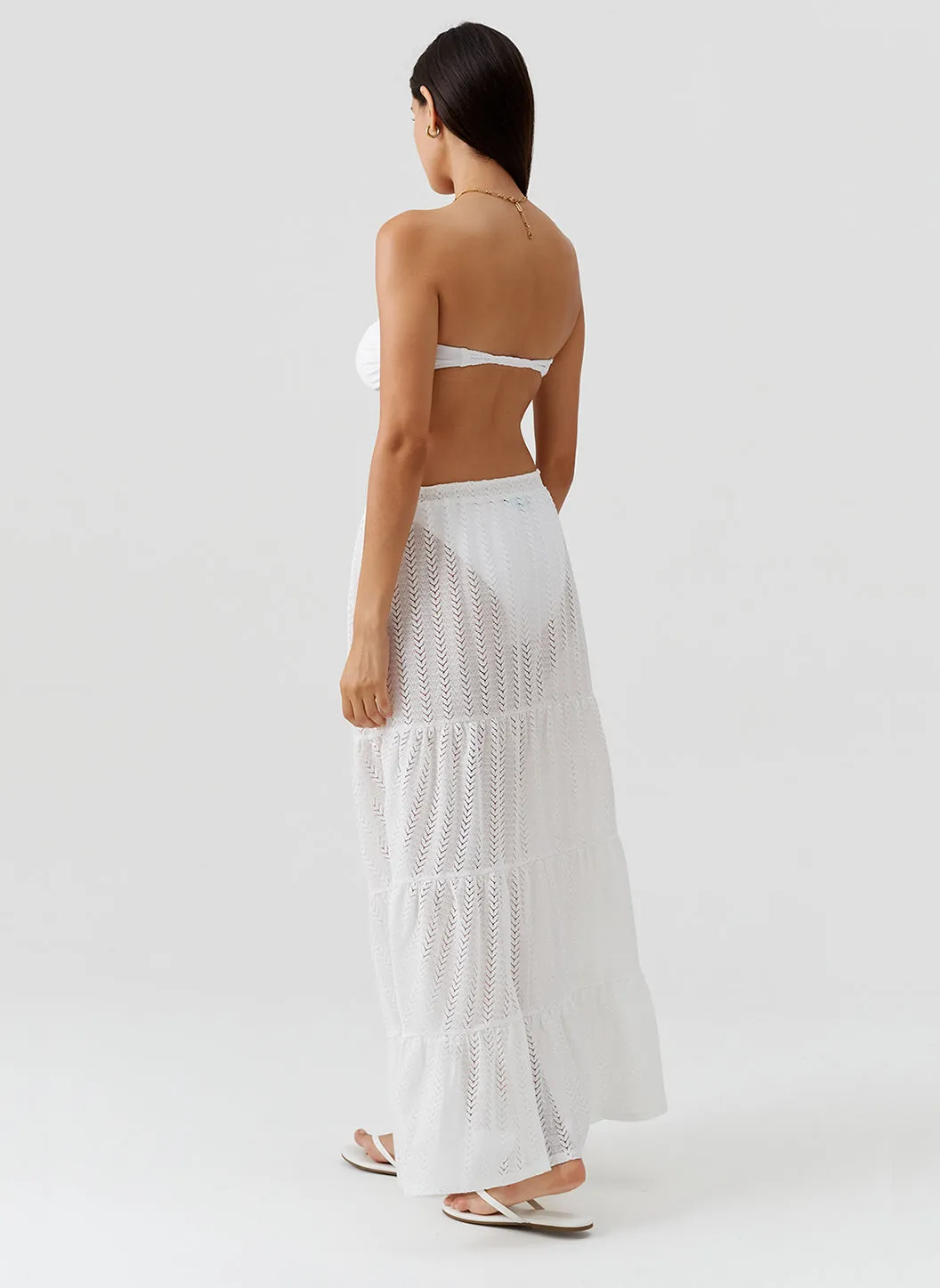 Matilde White Skirt sold by Melissa Odabash product image thumbnail 4