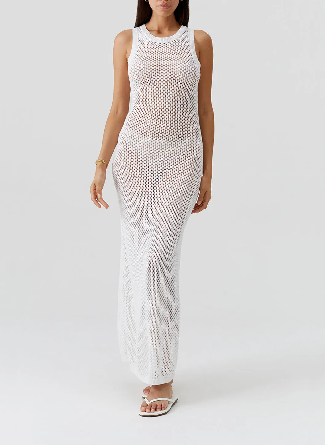 Callie White Dress sold by Melissa Odabash product image thumbnail 3