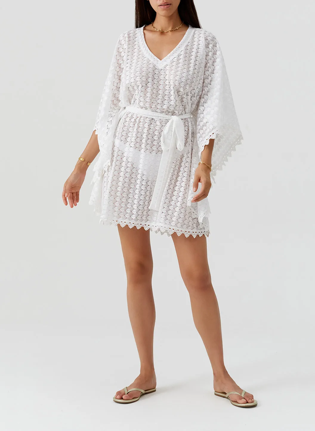 Petra White Kaftan sold by Melissa Odabash product image thumbnail 4