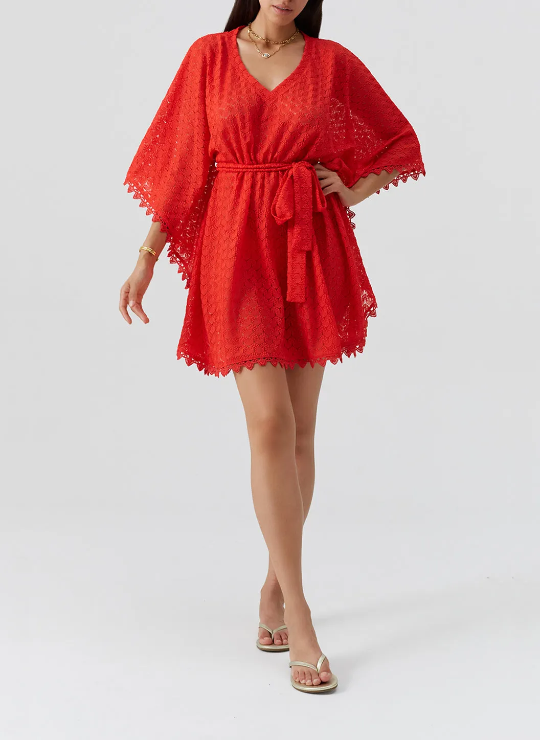Petra Red Kaftan sold by Melissa Odabash product image thumbnail 4