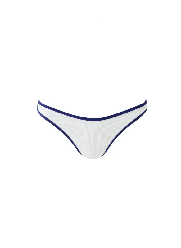 Vigo White Ridges Bikini Bottom made by Melissa Odabash