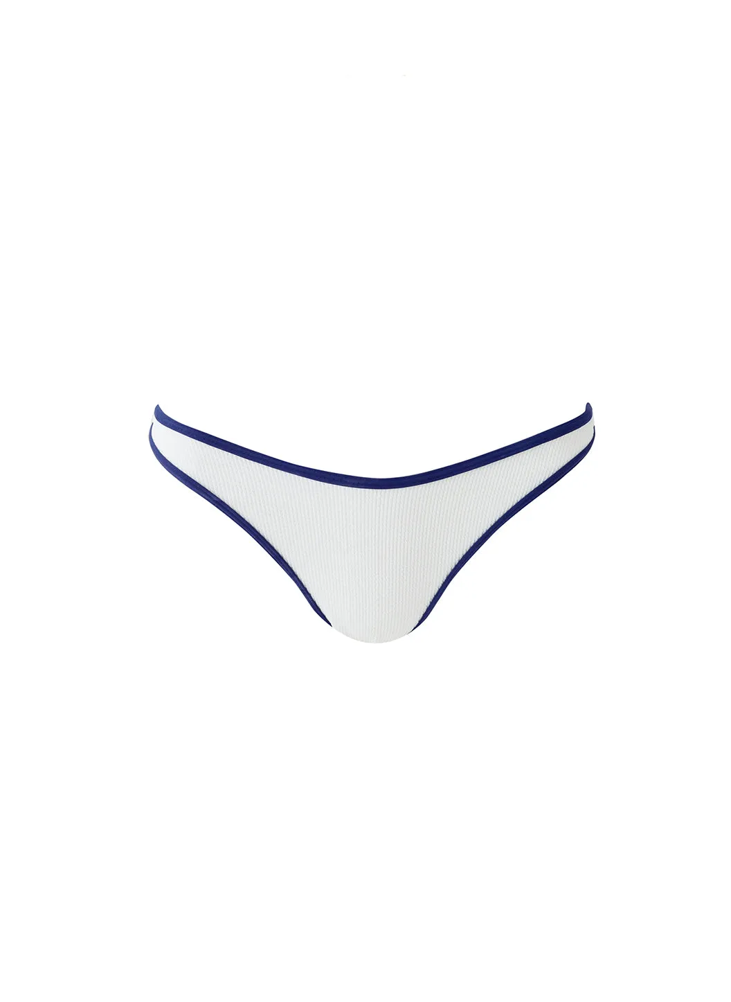 Vigo White Ridges Bikini Bottom sold by Melissa Odabash