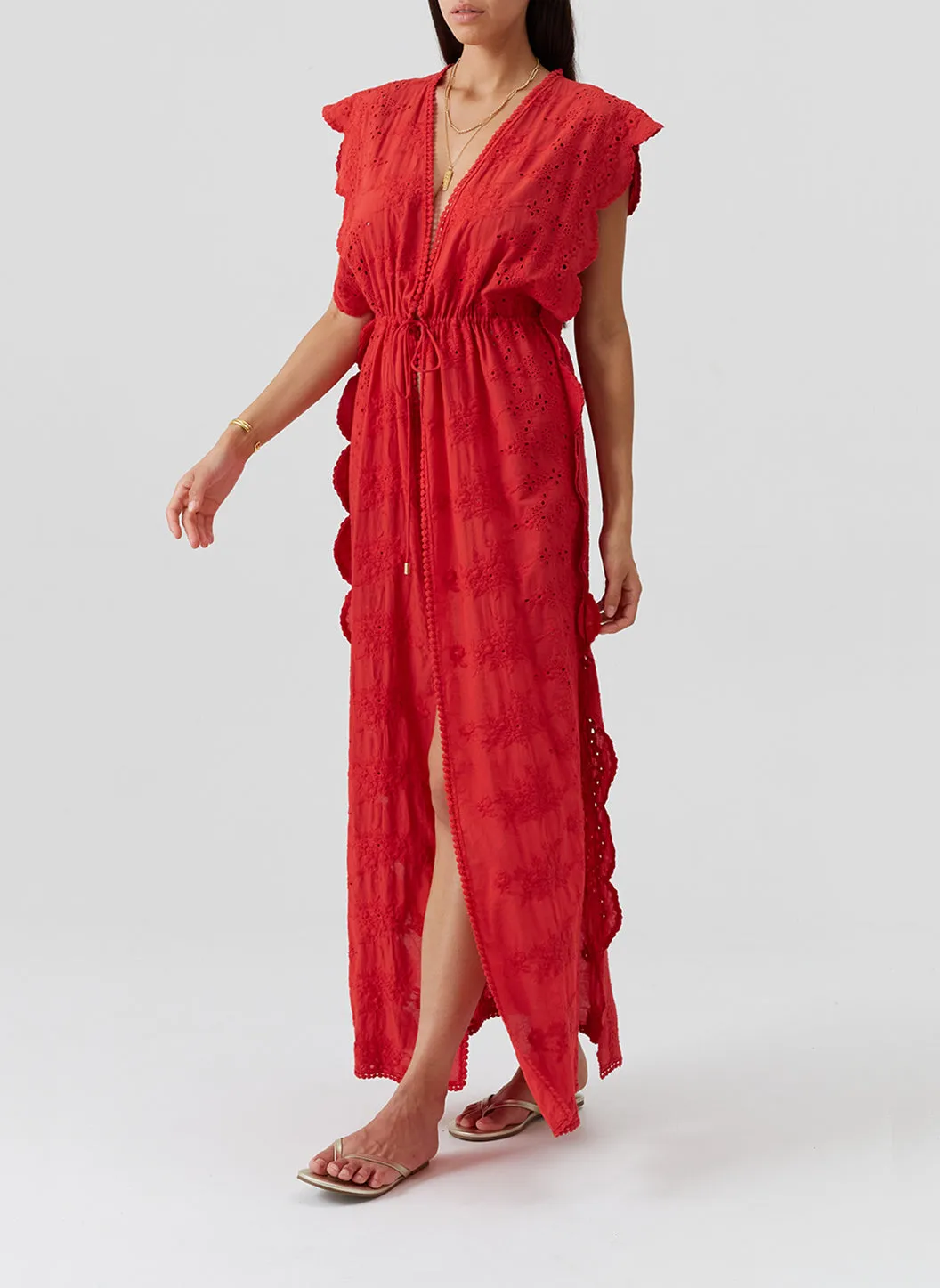Talitha Red Kaftan sold by Melissa Odabash product image thumbnail 5