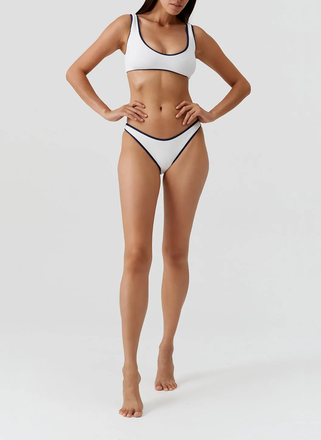 Vigo White Ridges Bikini Top sold by Melissa Odabash product image thumbnail 5